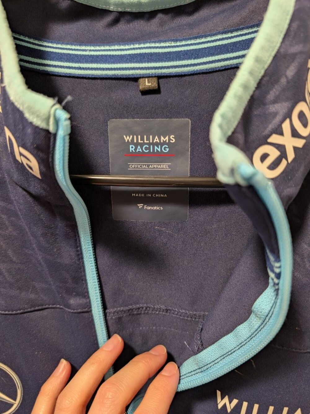 Men's Large Formula One F1 Williams Racing Quarter Zip - Picture 10 of 11
